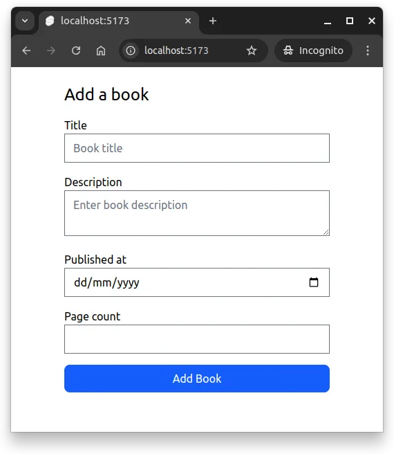 Fig 2. A form styled with Tailwind CSS and Tailwind Forms plugin.