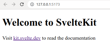 Figure 1 -- Welcome to SvelteKit.