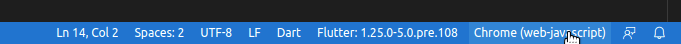 Choosing the running environment. 7 vscode selecting emulator