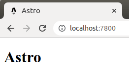 Figure 2 -- Astro running in a container using Docker Compose. NGINX directs requests to the Astro application. Figure 2 -- Astro running in a container using Docker Compose. NGINX directs requests to the Astro application.