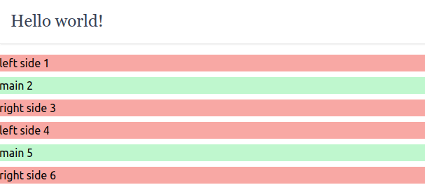 Figure 1 -- When the width of the screen is less than 768 pixels, the grid-cols-3 utility class is not applied and the elements are shown in a single column. Figure 1 -- When the width of the screen is less than 768 pixels, the grid-cols-3 utility class is not applied and the elements are shown in a single column.