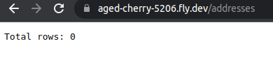 Now, the path /addresses is also available on the server. Now, the path /addresses is also available on the server.