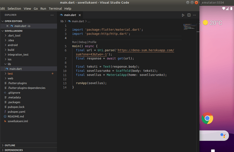 Emulaattori on käynnissä. 7 vscode flutter emulaattori kaynnissa