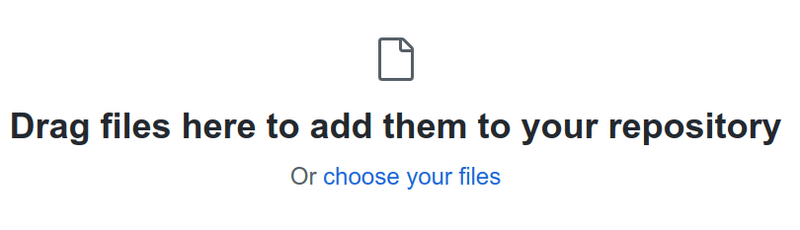 Clicking the 'uploading an existing file' link opens up a view where files can be uploaded easily. deployment easy upload
