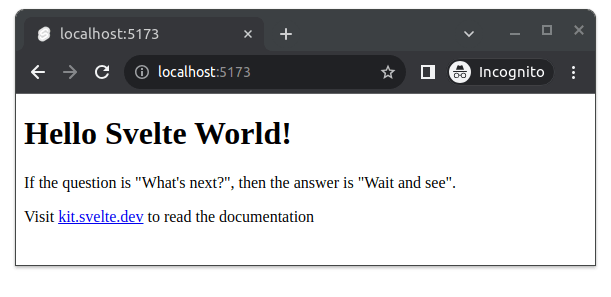 Fig 3. The QuestionAndAnswer component is given the question 'What's next?' and the answer 'Wait and see'. These are shown as a part of the component. Fig 3. The QuestionAndAnswer component is given the question 'What's next?' and the answer 'Wait and see'. These are shown as a part of the component.